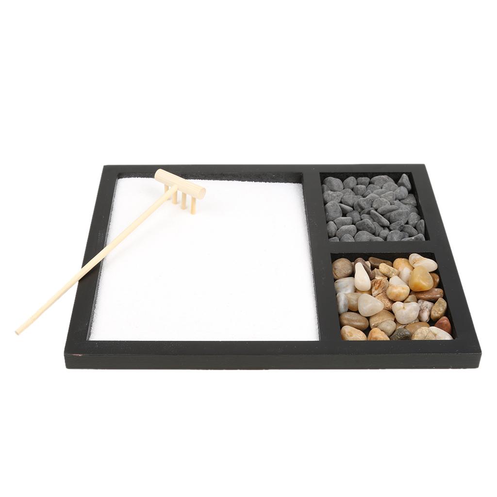 2pcs Sandbox Zen Sand Tray Crafts Housewarmin Gifts for Living Room Dektop