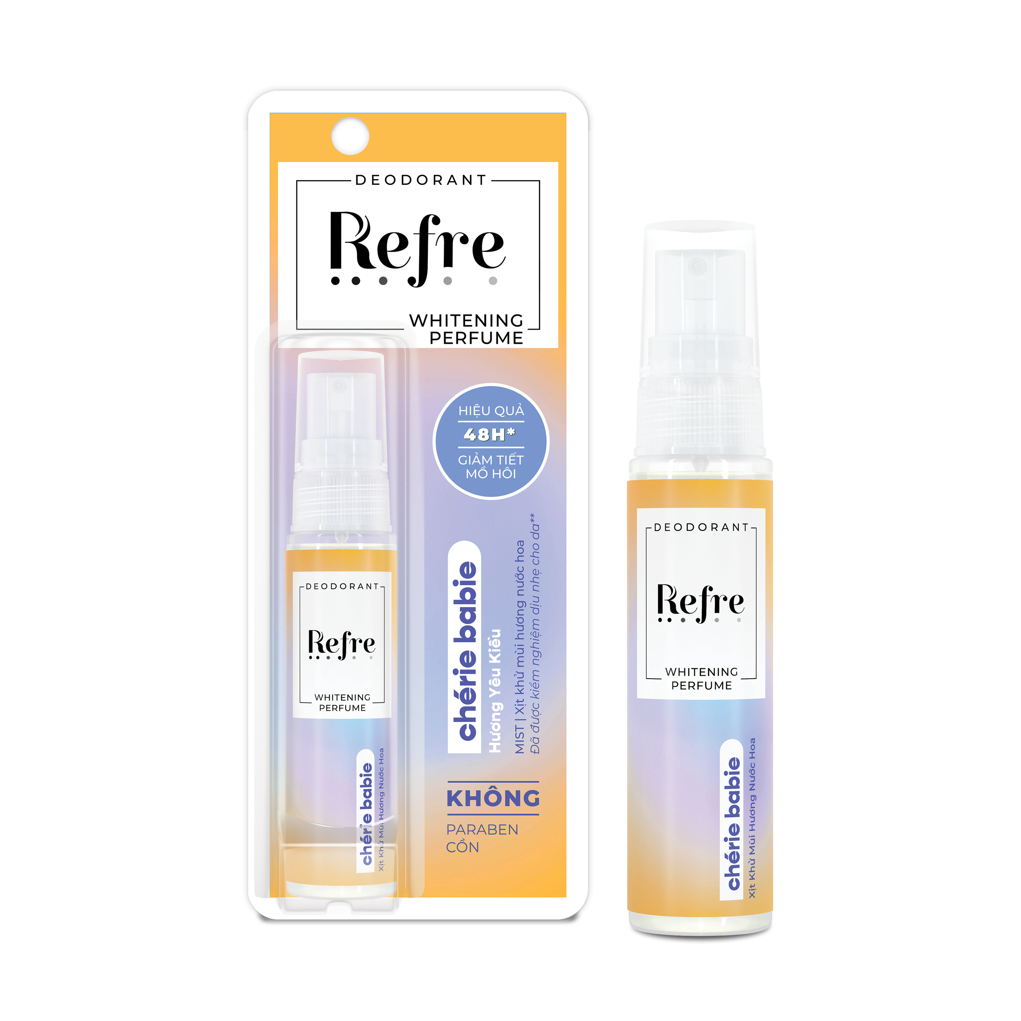 Xịt Khử Mùi Dưỡng Trắng Hương Nước Hoa Refre Whitening Perfume Chérie Babie - Hương Yêu Kiều 30ml