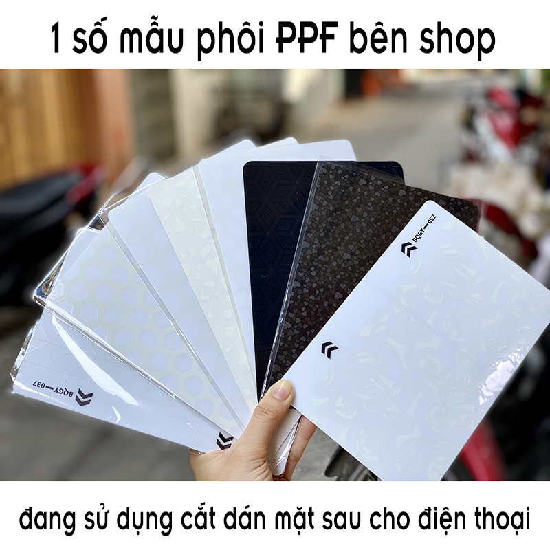 Miếng dán PPF mặt lưng 3D vân kim cương cho Poco F3 - Redmi K40