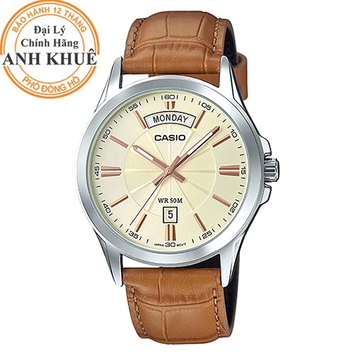 Đồng hồ nam dây da Casio Anh Khuê MTP-1381L-9AVDF