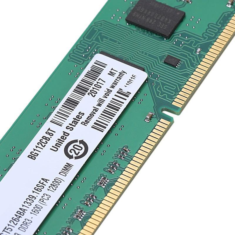 DDR3 4GB Ram PC3-12800 1.5V 1600Mhz 240 Pin Memory DIMM Unbuffered and Non-ECC f