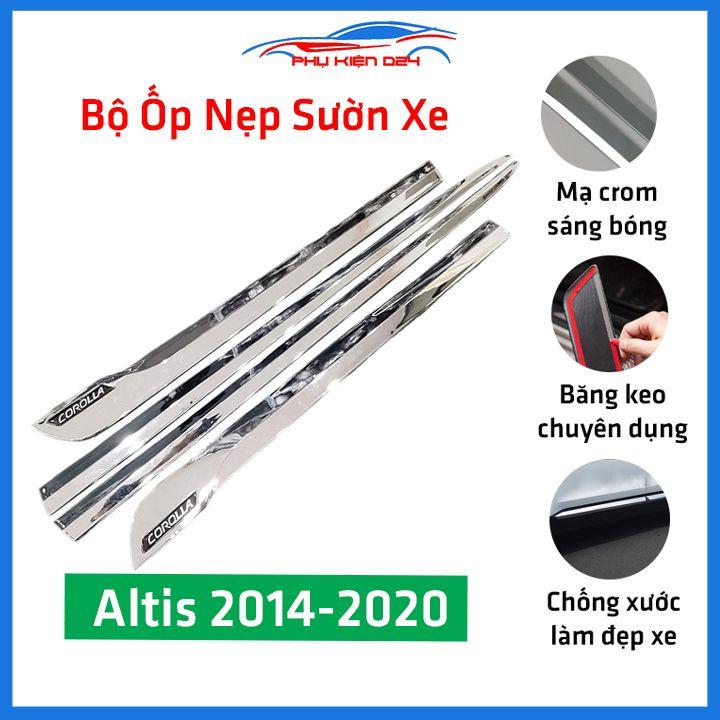 Ốp nẹp sườn Altis 2014-2015-2016-2017-2018-2019-2020 mạ crom trang trí bảo vệ xe