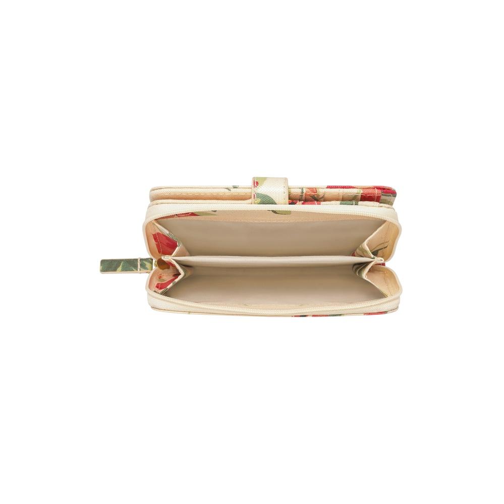 Cath Kidston - Ví nữ gập/Folded Zip Wallet - Archive Rose - Peach/Red
