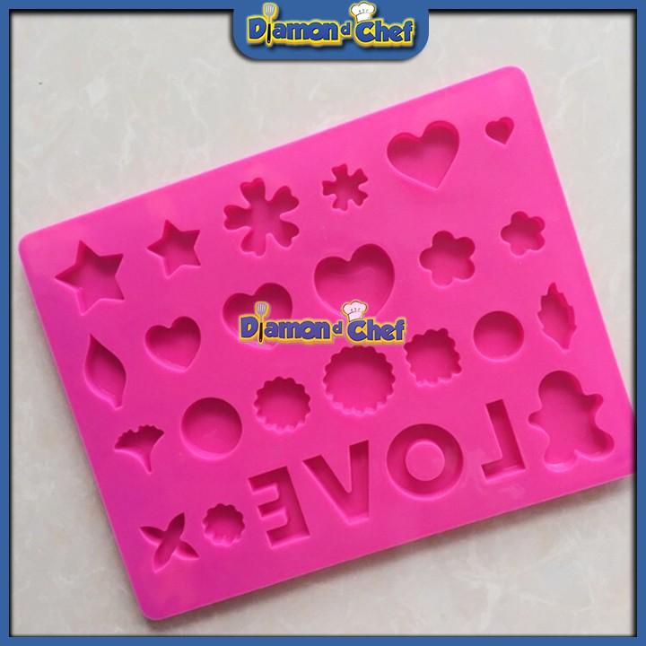 Khuôn Silicon Socola Chữ Love