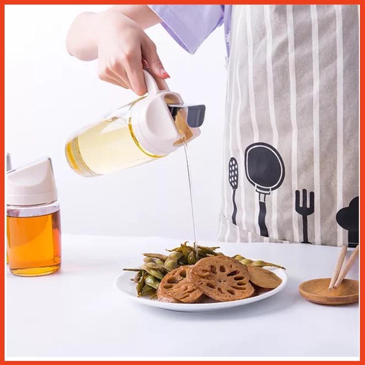 Combo 2 Bình đựng nước mắm, dầu ăn 300ml/600ml tự động mở nắp khi rót
