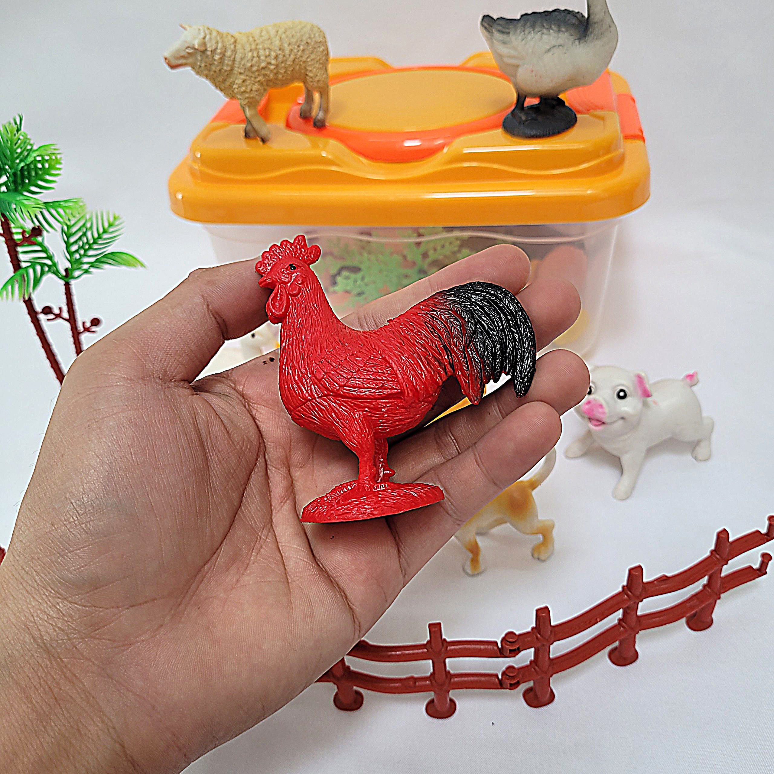 Bộ sưu tập hộp đồ chơi động vật nuôi trang trại 25 món cho bé khám phá