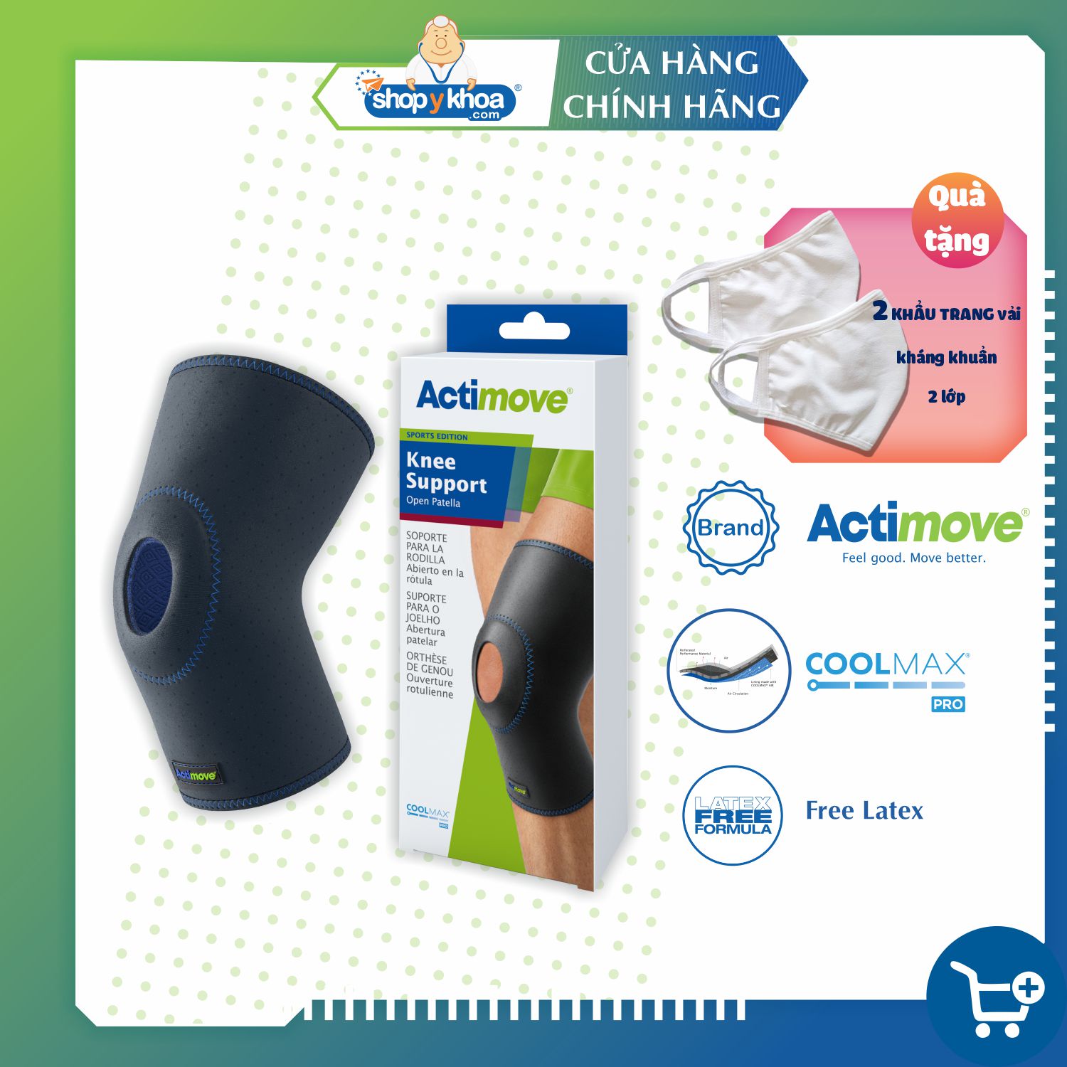 Bó gối thể thao đệm hở 75585-SPO Actimove Knee Support