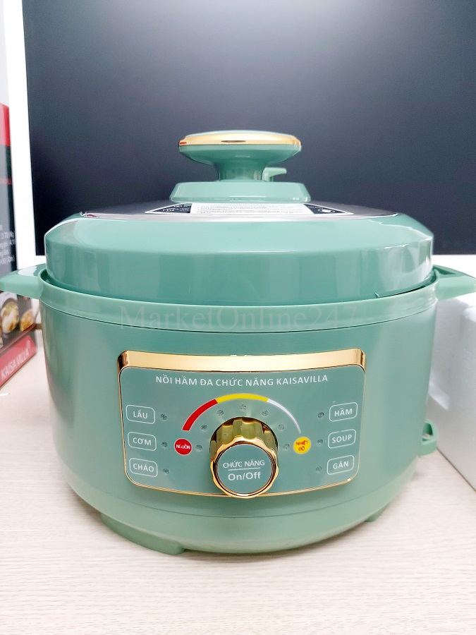 Nồi Áp Suất Điện Đa Năng Kaisa Villa 3.5L - Nấu Cơm, Cháo, Soup, Lẩu, Hầm, Gân - Hàng Chính Hãng