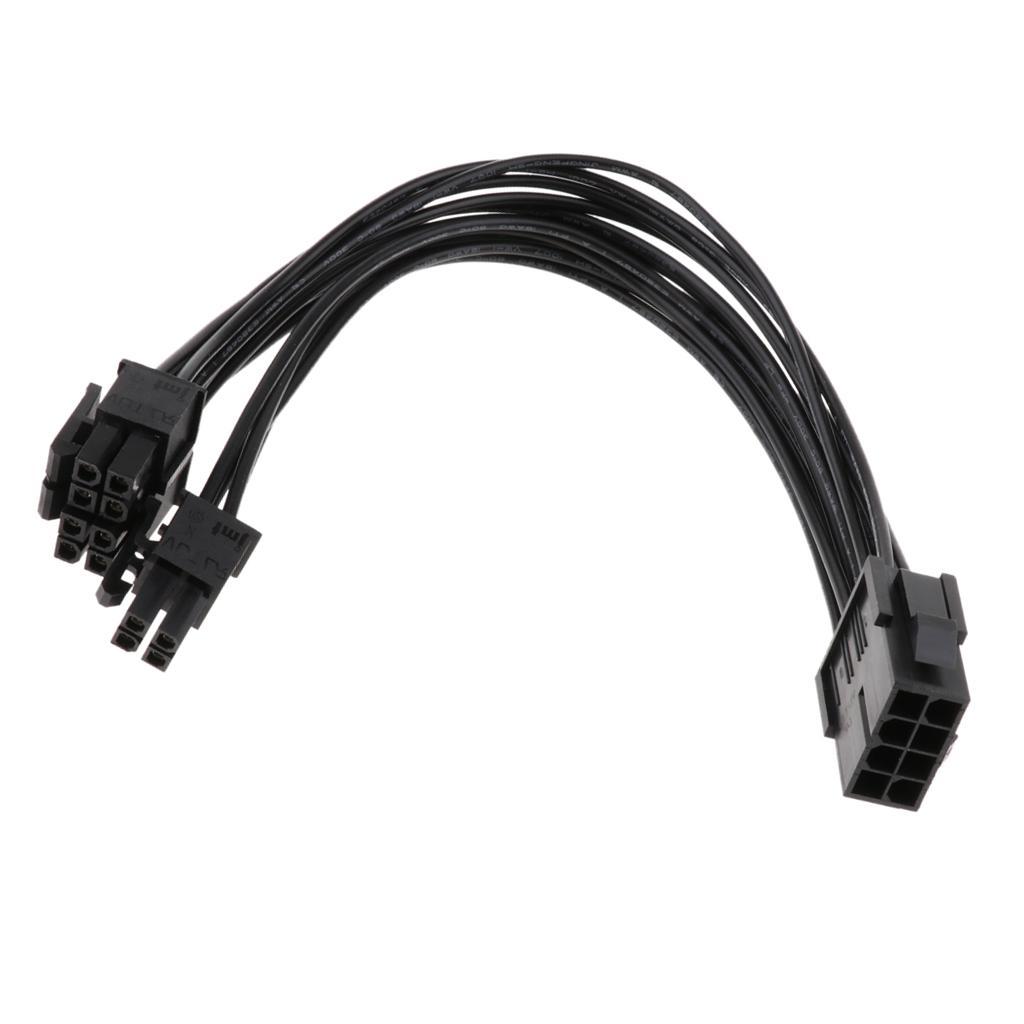 CPU 8Pin to 8+4pin Connector Converter Cable - Black 20cm