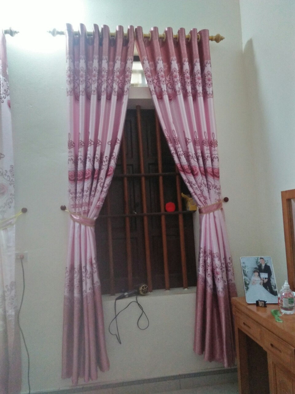 RÈM HAI MẶT HOA VĂN MÀU HỒNG NHIỀU KÍCH CỠ