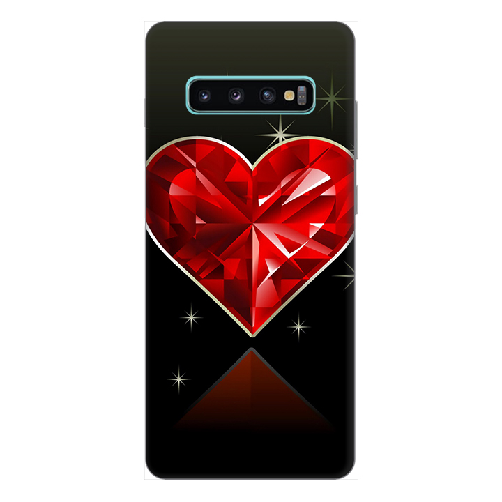 Ốp lưng điện thoại Samsung S10 Plus hình Trái Tim Đỏ