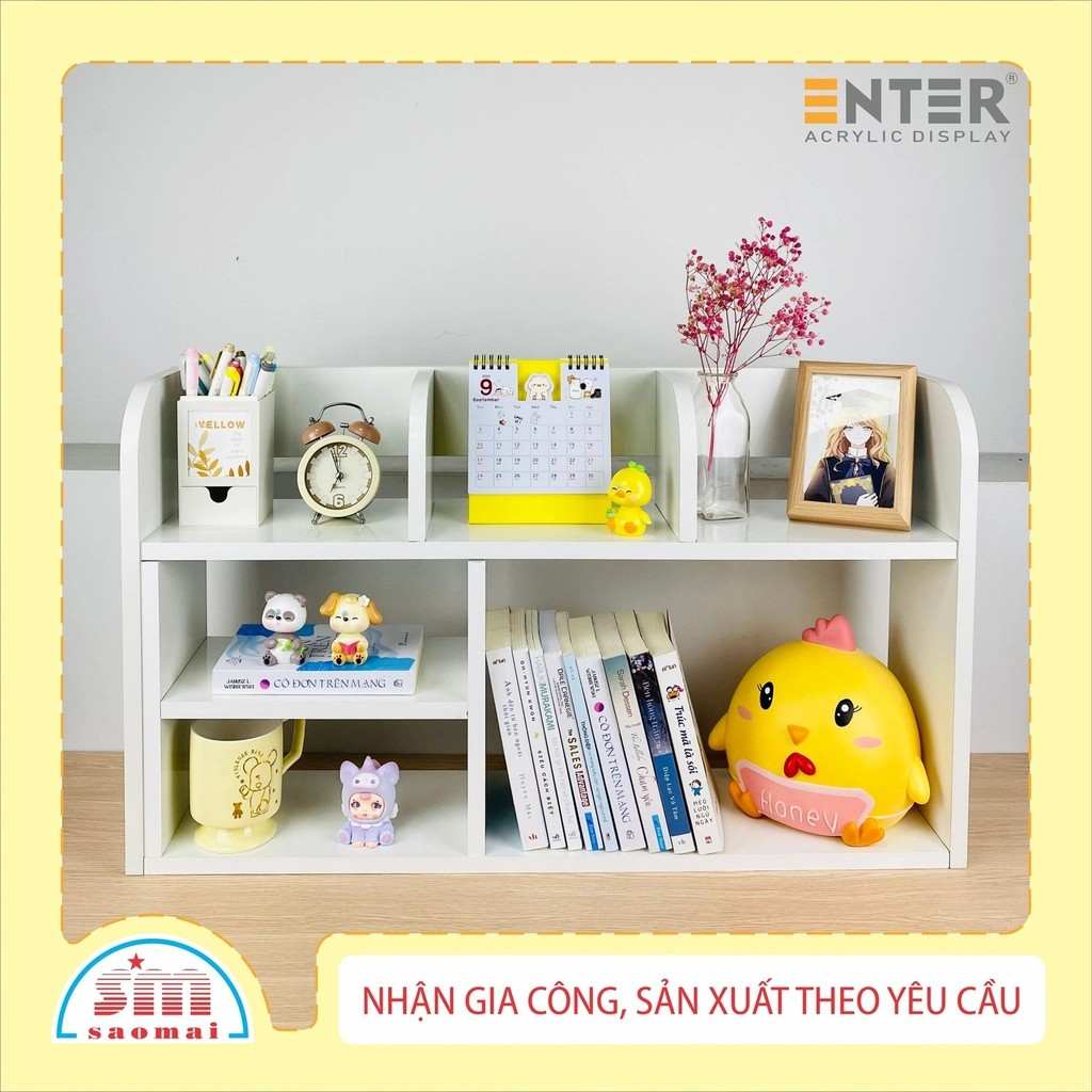 Kệ sách để bàn gỗ KG507 80x18x48cm