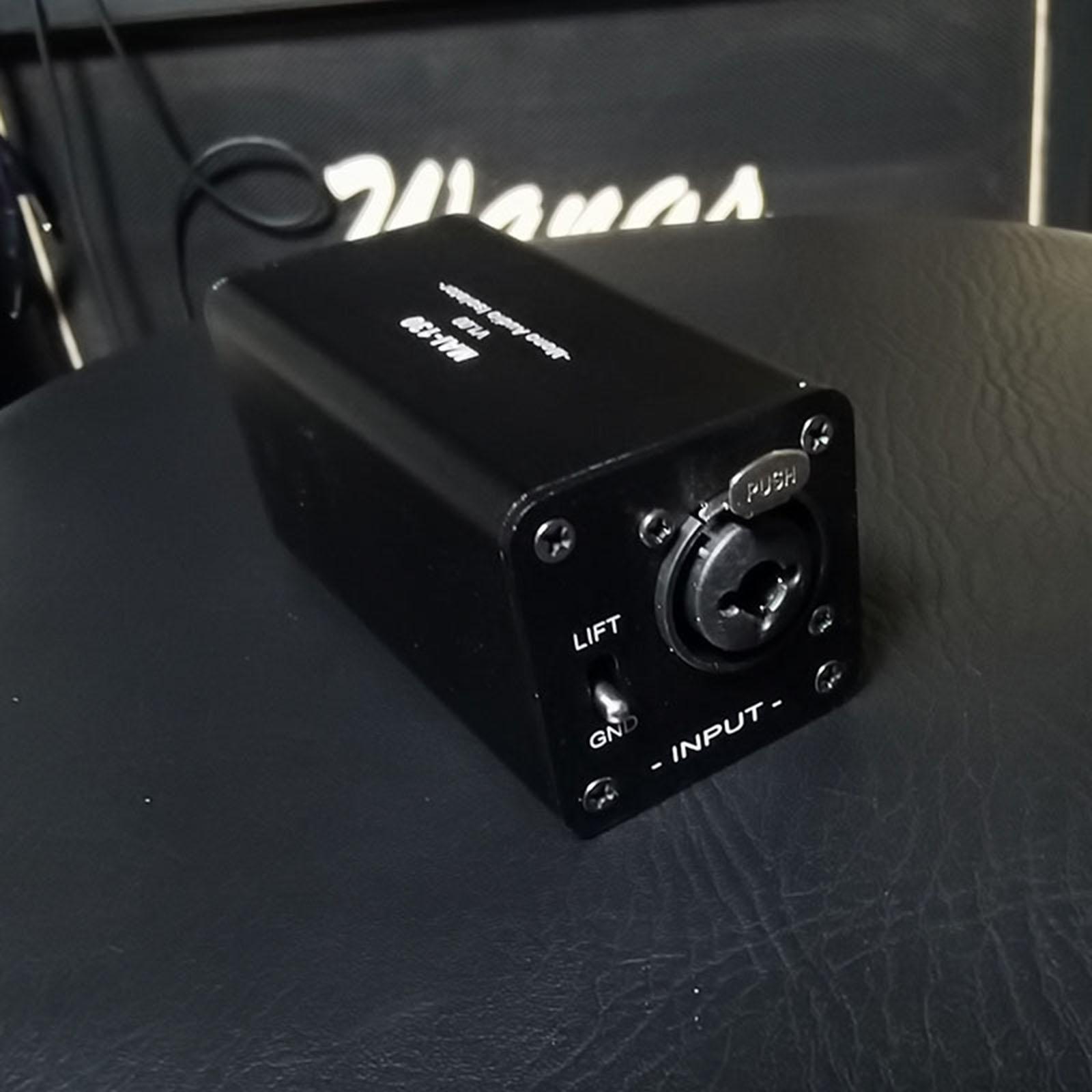 Compact Noise Filter with 3 Pin Input Output Anti Interference Portable ground Loop Isolator for Home Stereo System PC