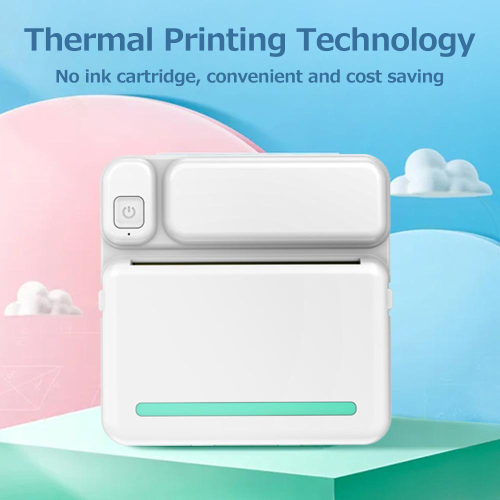 C19 Pocket-size Thermal Printer Wireless BT Printer Simple Operation Support Photo Notes Errors Text Memo Printing