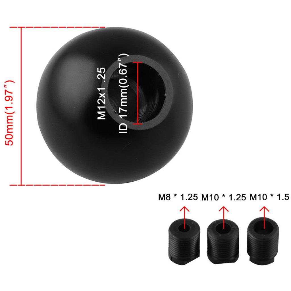 Ball Round Shape Universal Car Gear Shift Knob M8*1.25, M10*1.25, M10*1.5