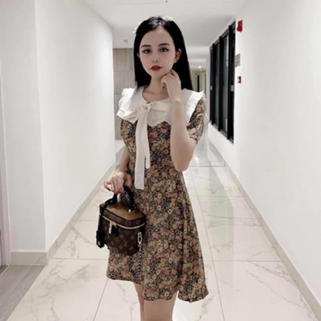 Váy hoa pha cổ