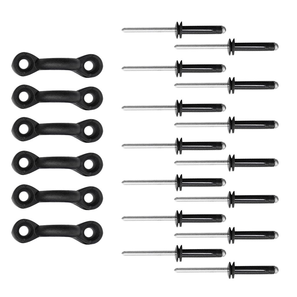 6 Miếng C Khóa Miếng Lót Mắt + 12 Miếng Trị-Gấp Gọn Đinh Tán chèo Thuyền Kayak Phụ K