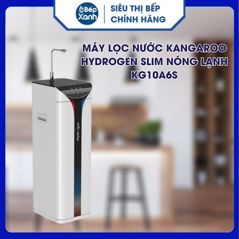 Máy lọc nước Kangaroo Hydrogen Slim nóng lạnh KG10A6S - Hàng Chính Hãng