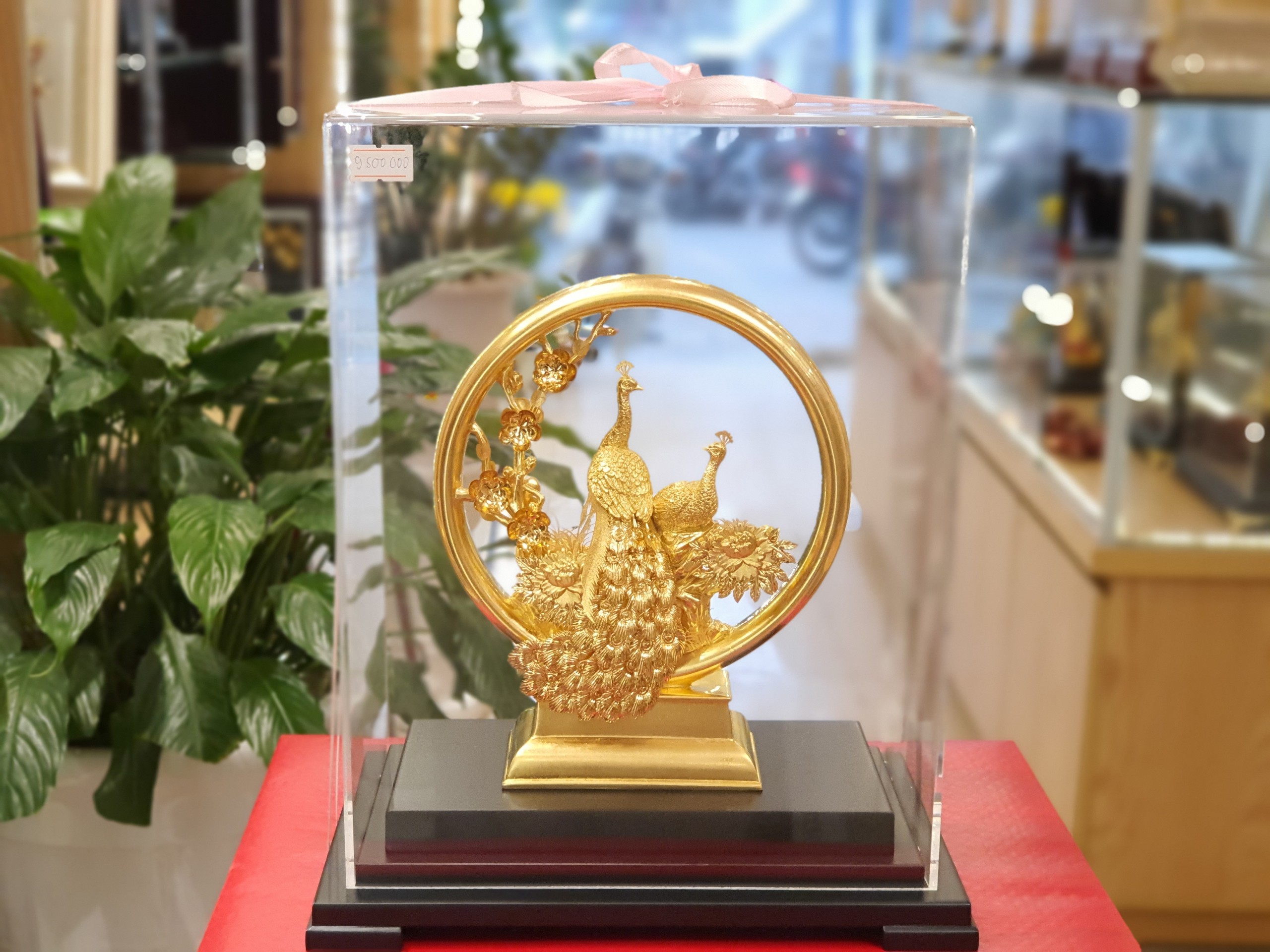 Tượng Đôi Chim Công Dát Vàng 24K MT Gold Art- Hàng chính hãng, trang trí nhà cửa, quà tặng dành cho sếp, đối tác, khách hàng