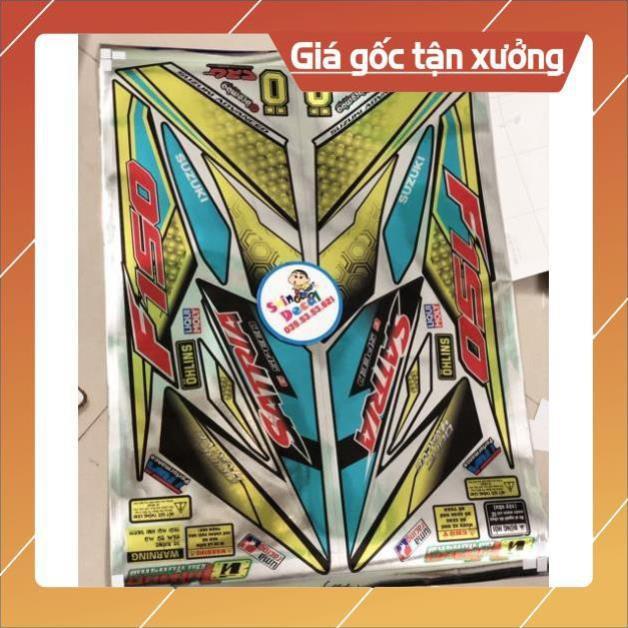 Tem rời Satria fi vàng xanh Crom cao cấp