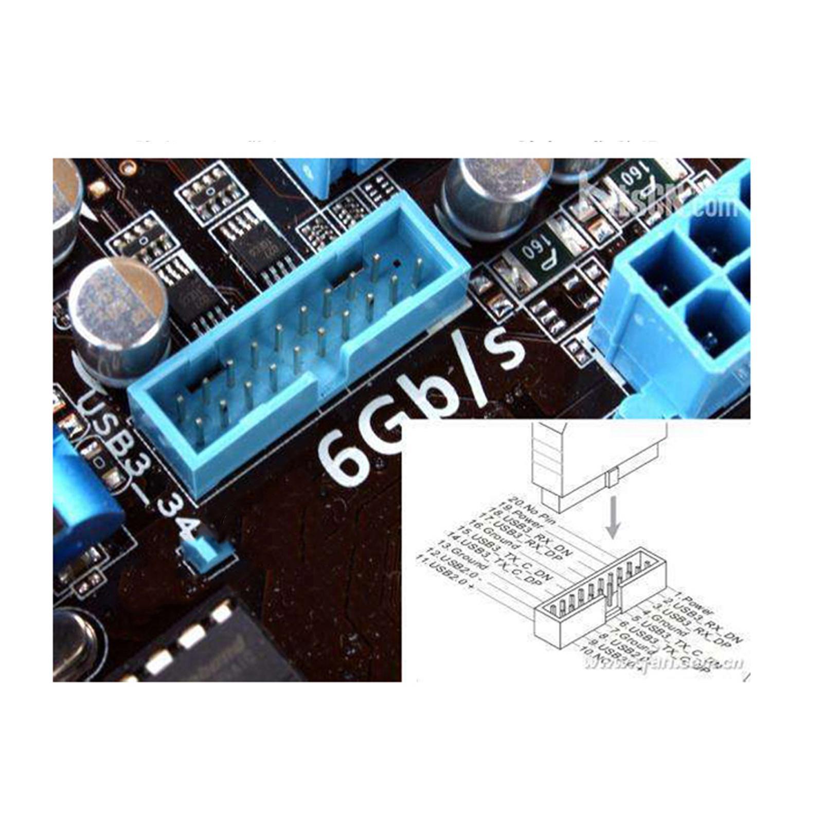 USB 3.0 3.5" 4-Port Interface   Panel Hub Expansion Board Card 6Gbps