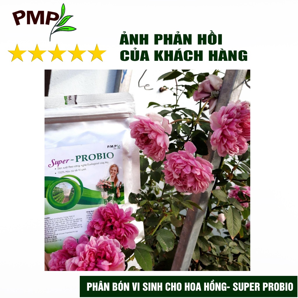 Combo Phân Hữu Cơ Cao Cấp Super Probio &amp; Giá Thể Bã Mía Cho Hoa Hồng, Rau Sạch, Cây Cảnh