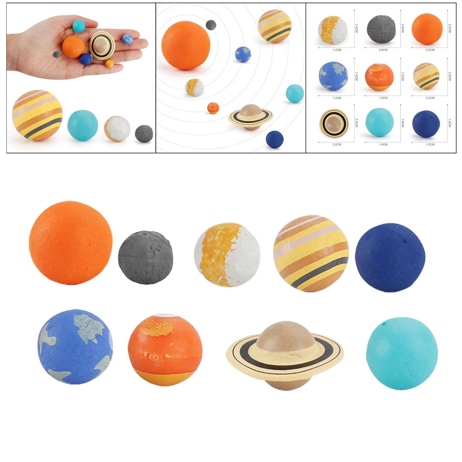 9Pcs Portable Colorful Early Education Soft Planet Ball for Kids