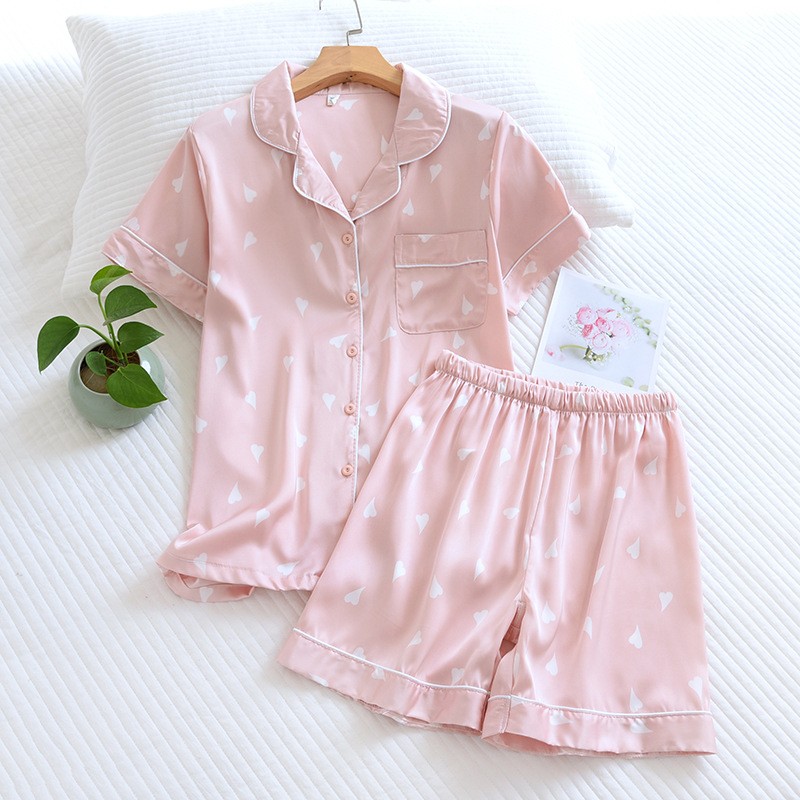 Pyjama Nữ Short Đùi Mặc Nhà  Azuno AZ185 Chất Liệu Lụa Cao Cấp Mặc Mùa Hè Cực Mát