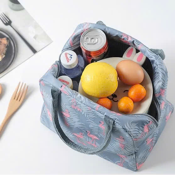 Túi giữ nhiệt đựng cơm hình con cá, túi đựng cơm giữ nhiệt tốt, túi cơm văn phòng hoạ tiết dễ thương