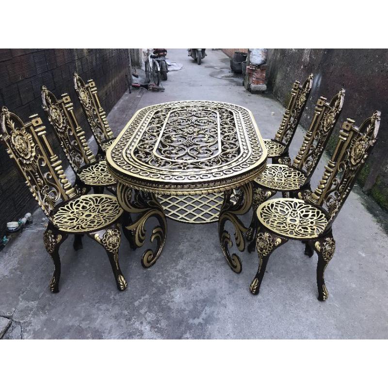 Bàn ghế sân vườn nhôm đúc