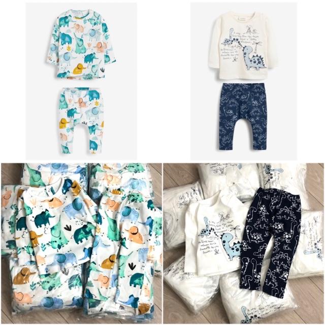 Bộ cotton dài voi khủng long  9M-4Y (có ảnh thật)