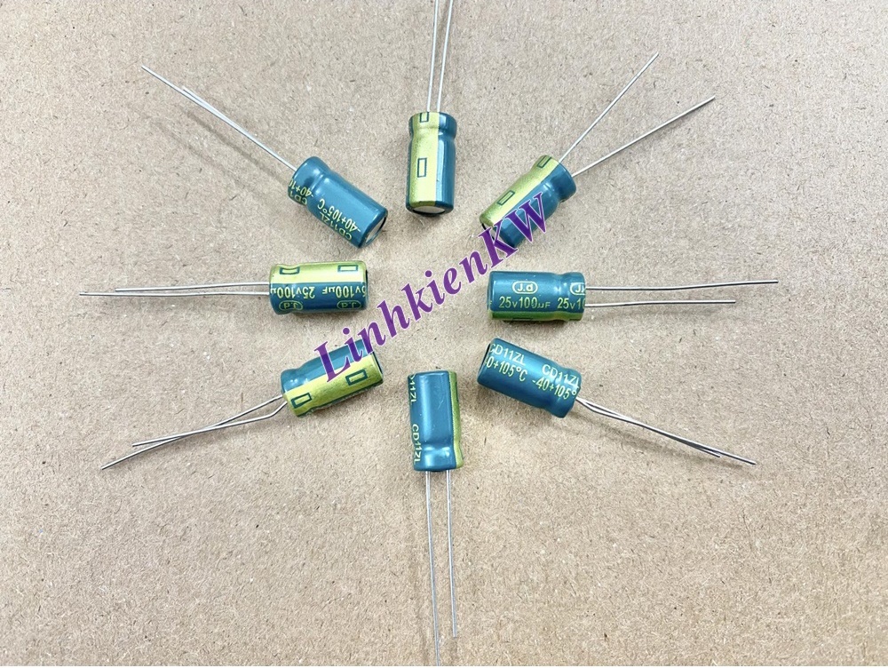 10 cái Tụ Hóa 100uf 25v Mới !