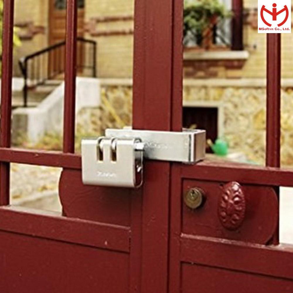 Khóa cầu ngang Master Lock 695 EURD thân đồng 90mm bọc kẽm càng 12mm - MSOFT