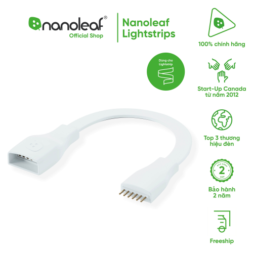 Dây nối đèn LED RGB 8cm 1:1 splitter dành cho Nanoleaf Essentials Lightstrips