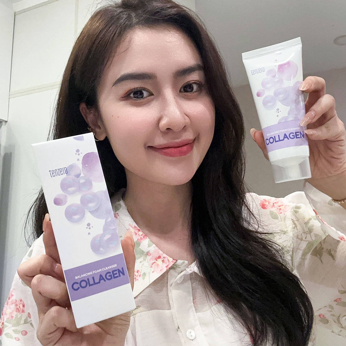 Sữa rửa mặt tạo bọt Collagen Làm Sạch, Sáng Da Tenzero Balancing Foam Cleanser Collagen 100ml