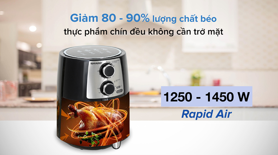 Nồi Chiên Không Dầu Sharp KF-AF42MV-ST – Hàng Chính Hãng