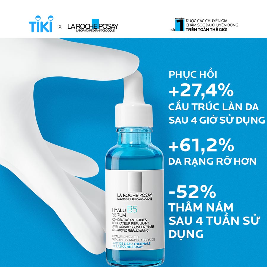Dưỡng chất chuyên sâu giúp hỗ trợ quá trình tái tạo da La Roche-Posay Hyalu B5 Serum 30ml