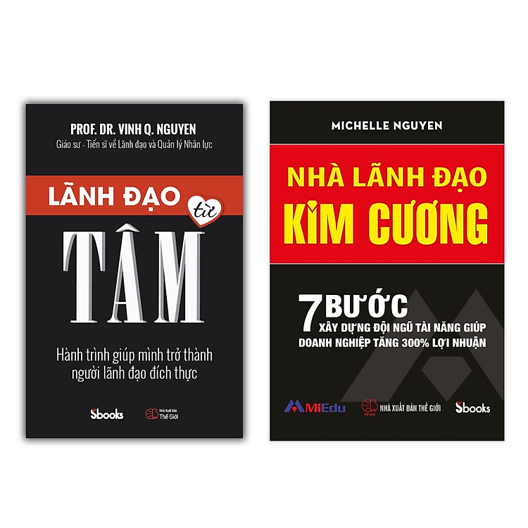 Combo 2 cuốn: LÃNH ĐẠO TỪ TÂM + NHÀ LÃNH ĐẠO KIM CƯƠNG
