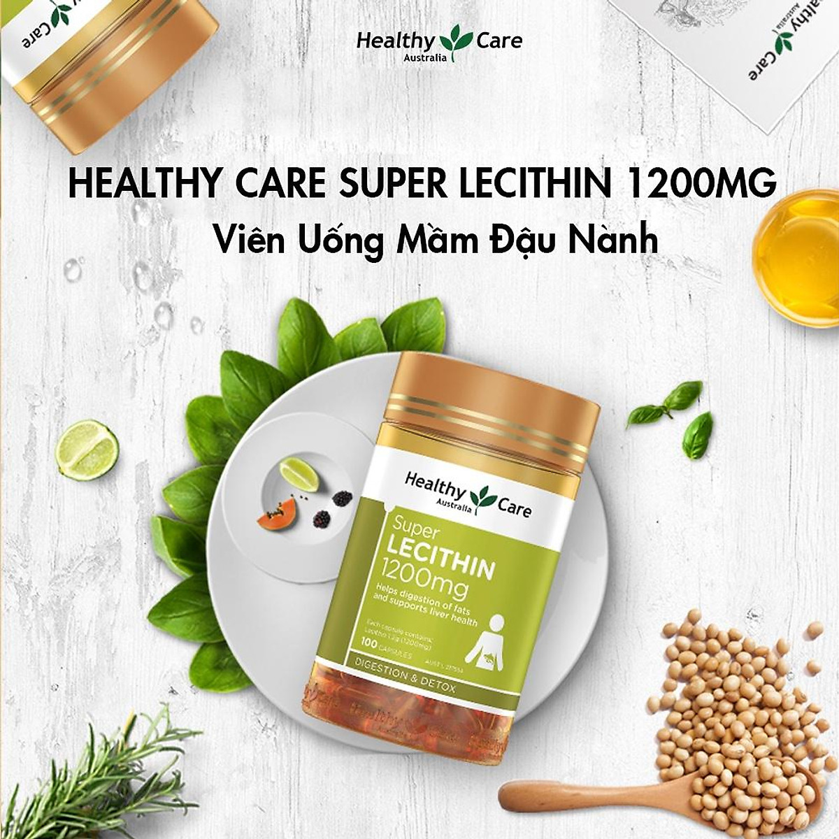 Lecithin Đậu Nành Úc Healthy Care Super Lecithin