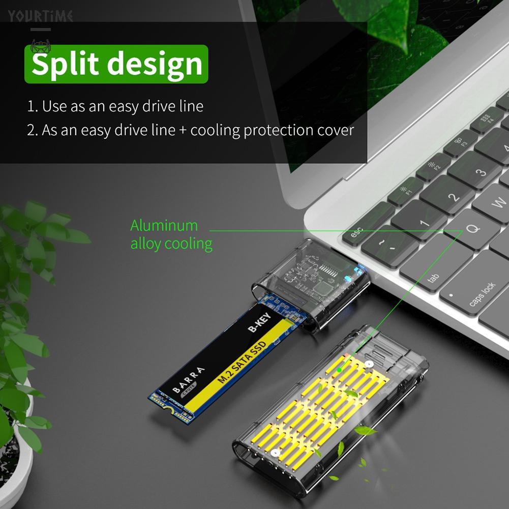 Hộp đựng ổ cứng M2 SSD M.2 sang USB3.0 Gen 1 5Gbps SATA NGFF SSD