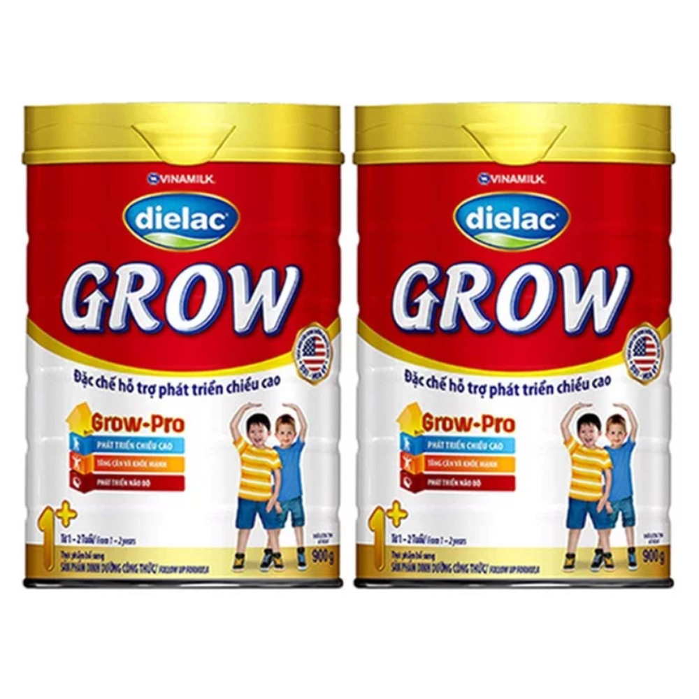 COMBO 2 HỘP SỮA BỘT DIELAC GROW 1+ 900G (CHO TRẺ TỪ 1 - 2 TUỔI)