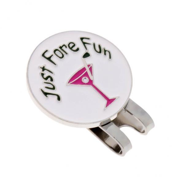3-5pack Portable Mini Alloy Golf Ball Marker with Golf Hat Clip White