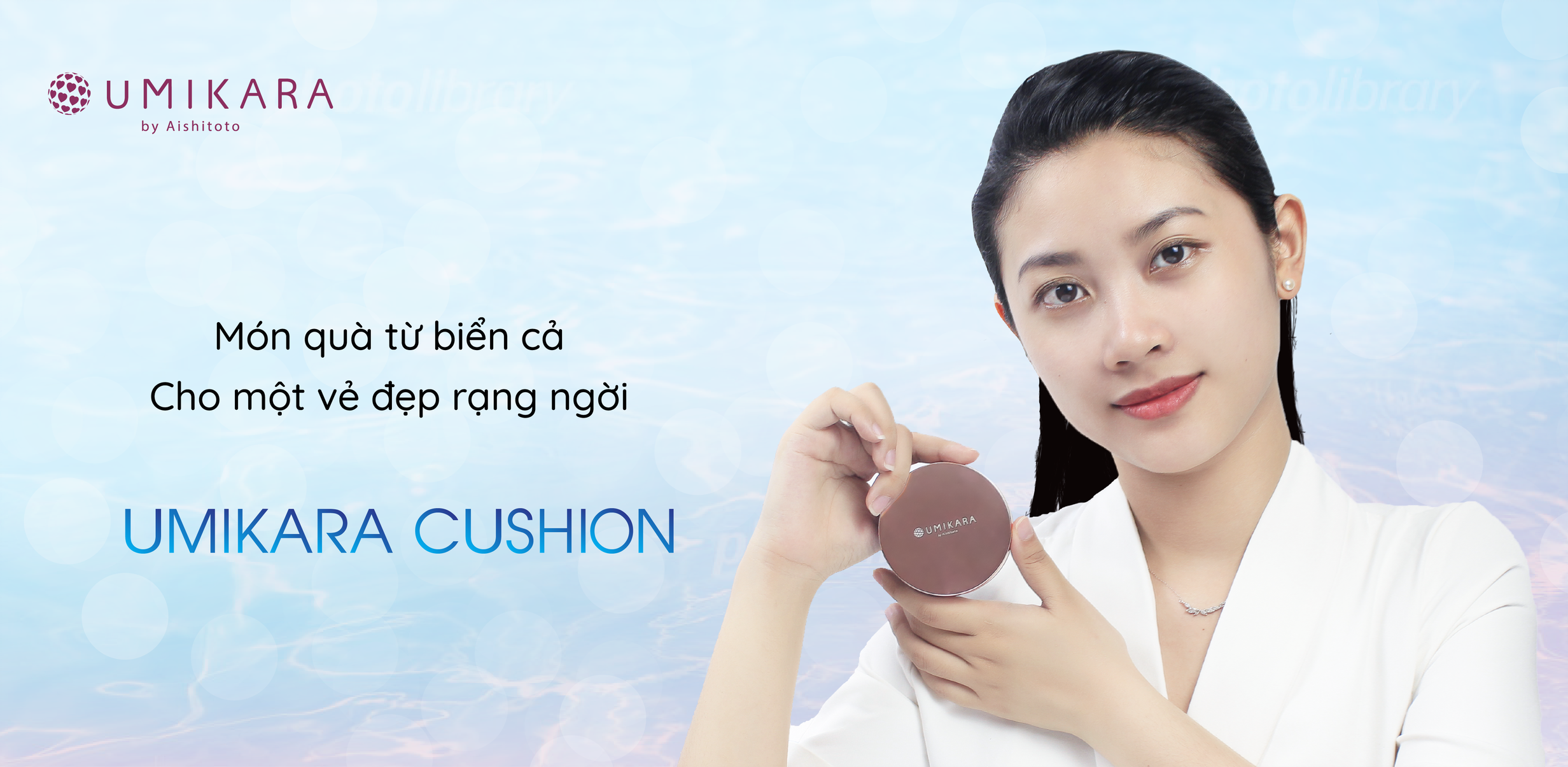 Phấn Nước Trang Điểm Kiểm Soát Nhờn Aishitoto Umikara Airless Cushion Foundation Nhiều Tone Màu