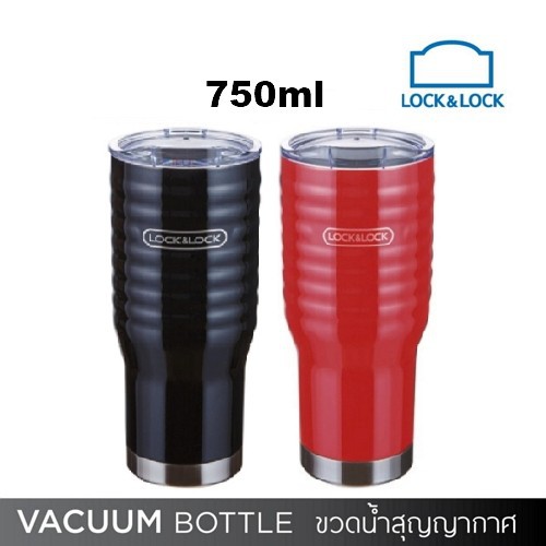 Ly Giữ Nhiệt Wave Tumbler 750ml Lock&amp;Lock LHC4148 (Đen, Đỏ) - Hàng Chính Hãng