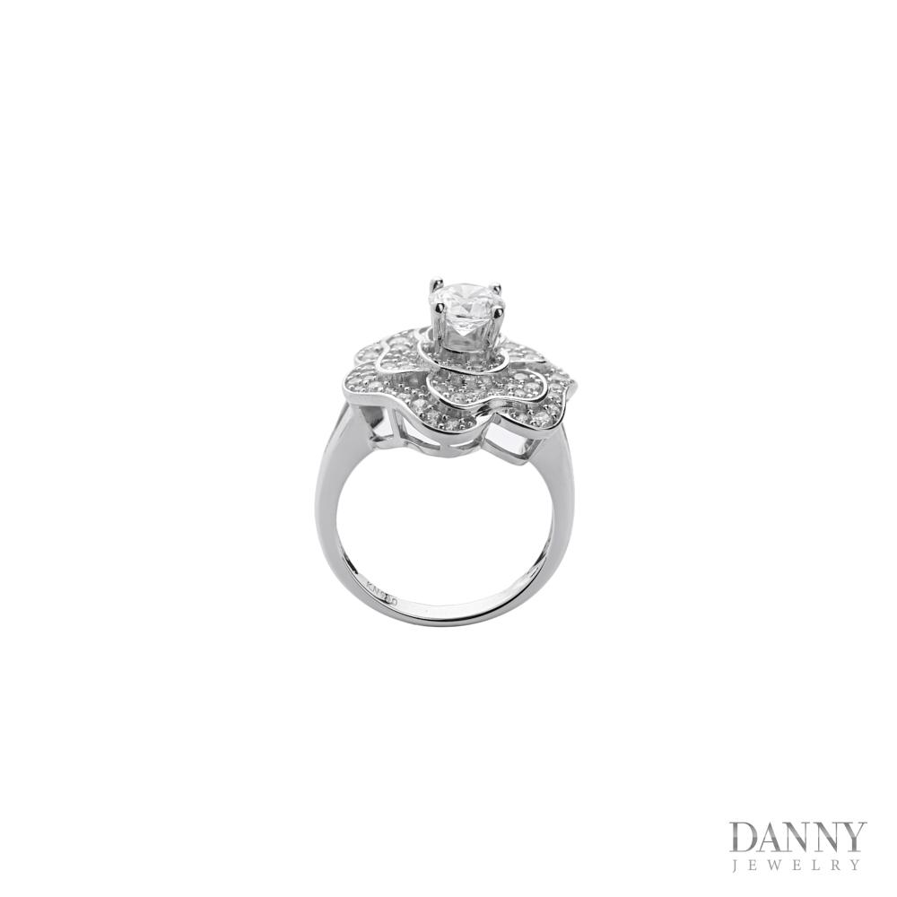 Nhẫn Nữ Bạc 925 Danny Jewelry Xi Bạch Kim Đính Đá CZ KI4GZ001