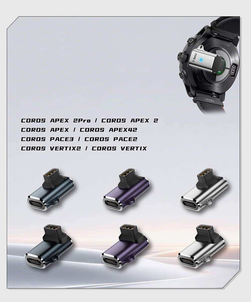 Dock Sạc USB C dành cho Đồng Hồ Coros Pace 2 / Coros Pace 3 / Coros Apex 2,2 Pro / Coros APEX 42 / Coros Vertix 1,2 - Hàng Chính Hãng