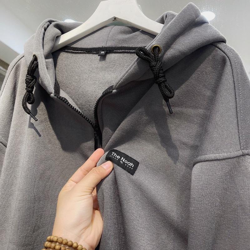 áo Khoác nỉ NOAZH đen xám unisex ảnh thật SSSTore ( nam nữ mặc đều được