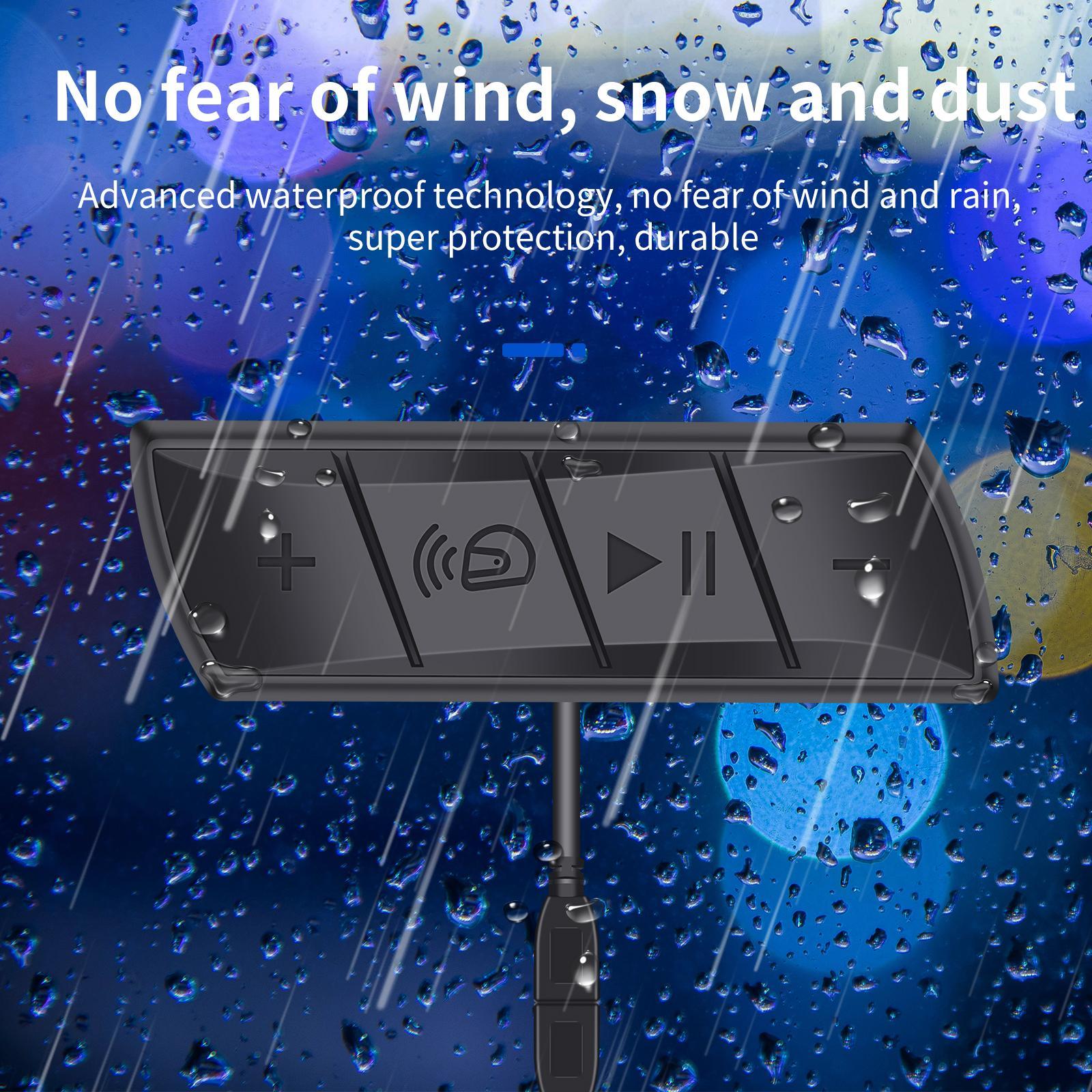 Waterproof Motorcycle Helmet Bluetooth Headset Stereo for Outdoor Sports