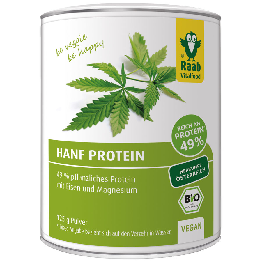 Bột đạm protein hạt gai dầu hữu cơ 125g Raab - BIO Hanf Protein Pulver 125g Raab