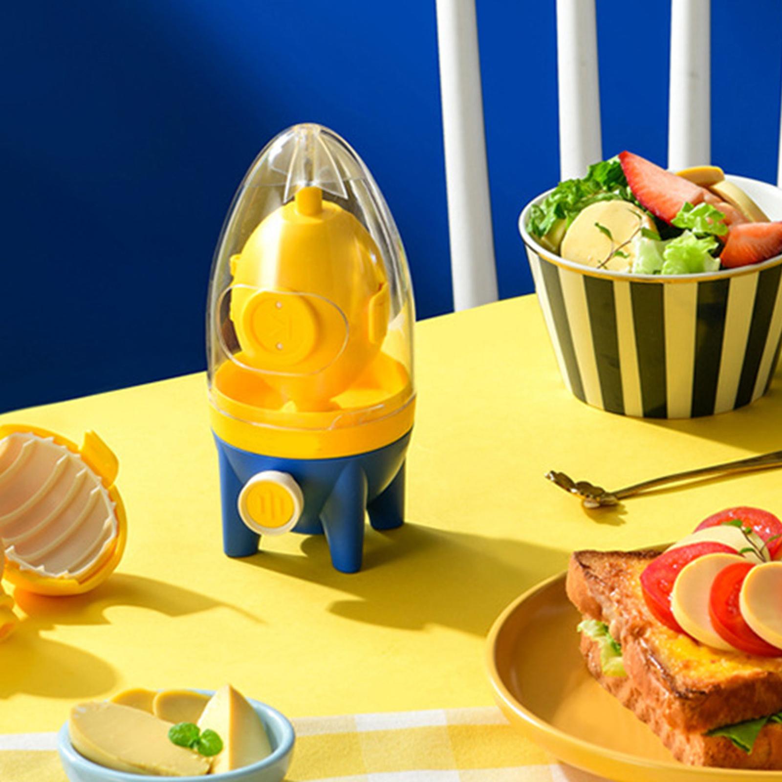 Egg Scrambler Shaker Hand Pull Type Manual Egg White Yolk Whisk Mixer with Pulling Rope